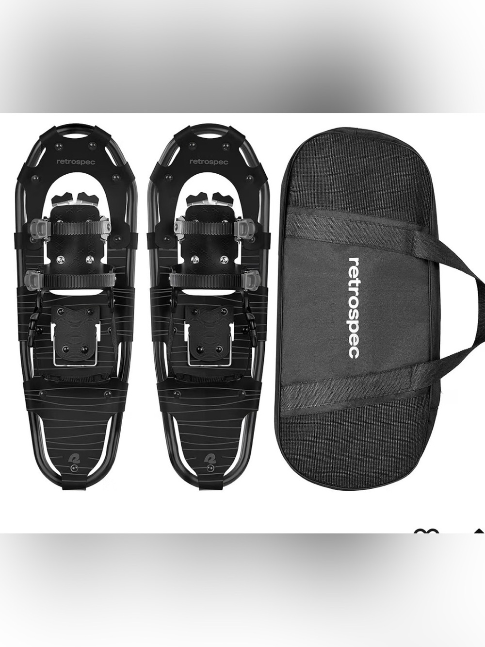 NEW Retrospec Drifter Snowshoe  21" x 8" Black color women or men